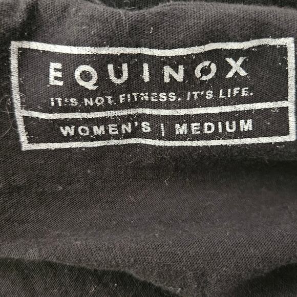 Equinox Black Cotton Tee Size Medium - Picture 3 of 4